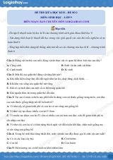 Đề kiểm tra giữa kì 2 Sinh 9 - Đề số 2 có lời giải chi tiết